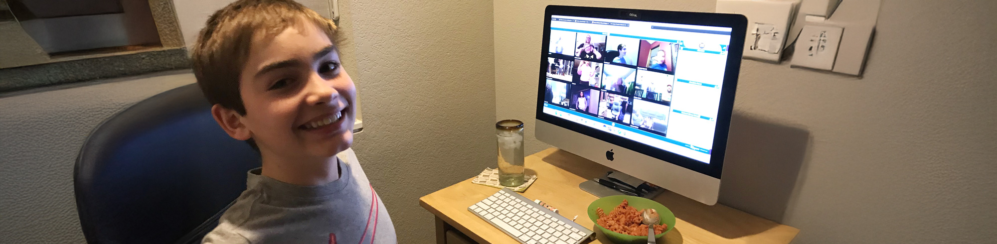 camper participating on camp online