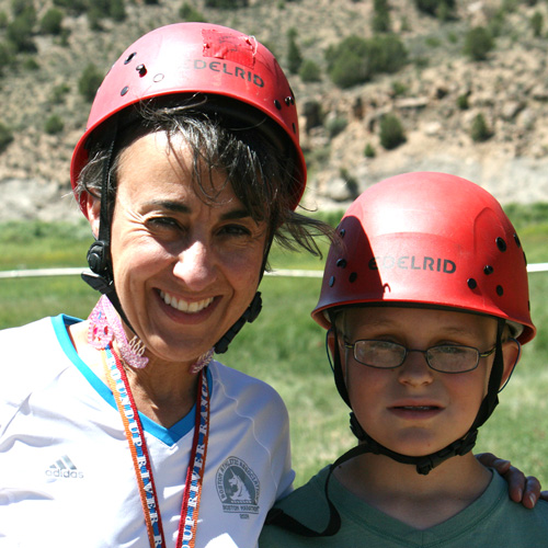 Dr Lia Gore and camper