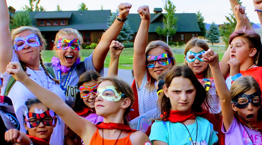 campers dressed as superheroes