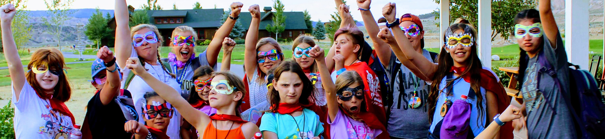 campers dressed as superheroes
