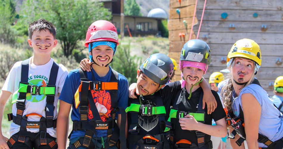 Summer campers being goofy